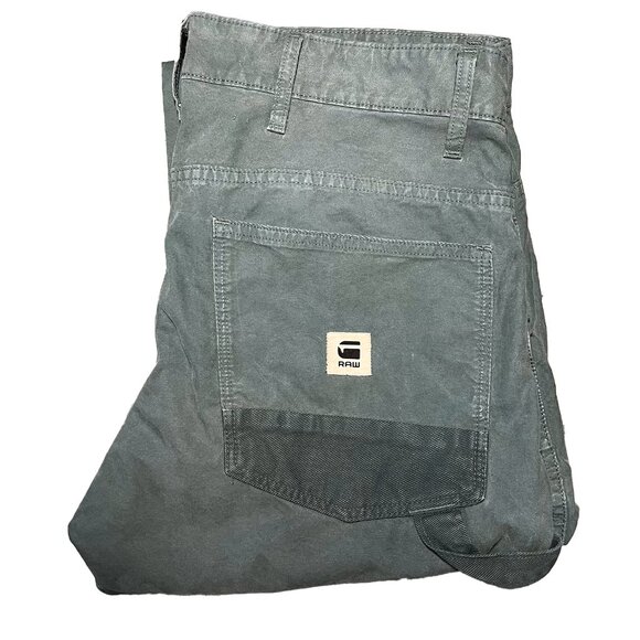 G-Star Raw Men's Straight Tapered Faeros Pants Green/Balsam W33xL32 - Picture 9 of 11
